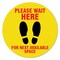 Signmission Please Wait Here Yellow Non-Slip Floor Graphic, 11in Vinyl Decal, 11" x 11", FD-2-C-11-99999 FD-2-C-11-99999 - alternate 1